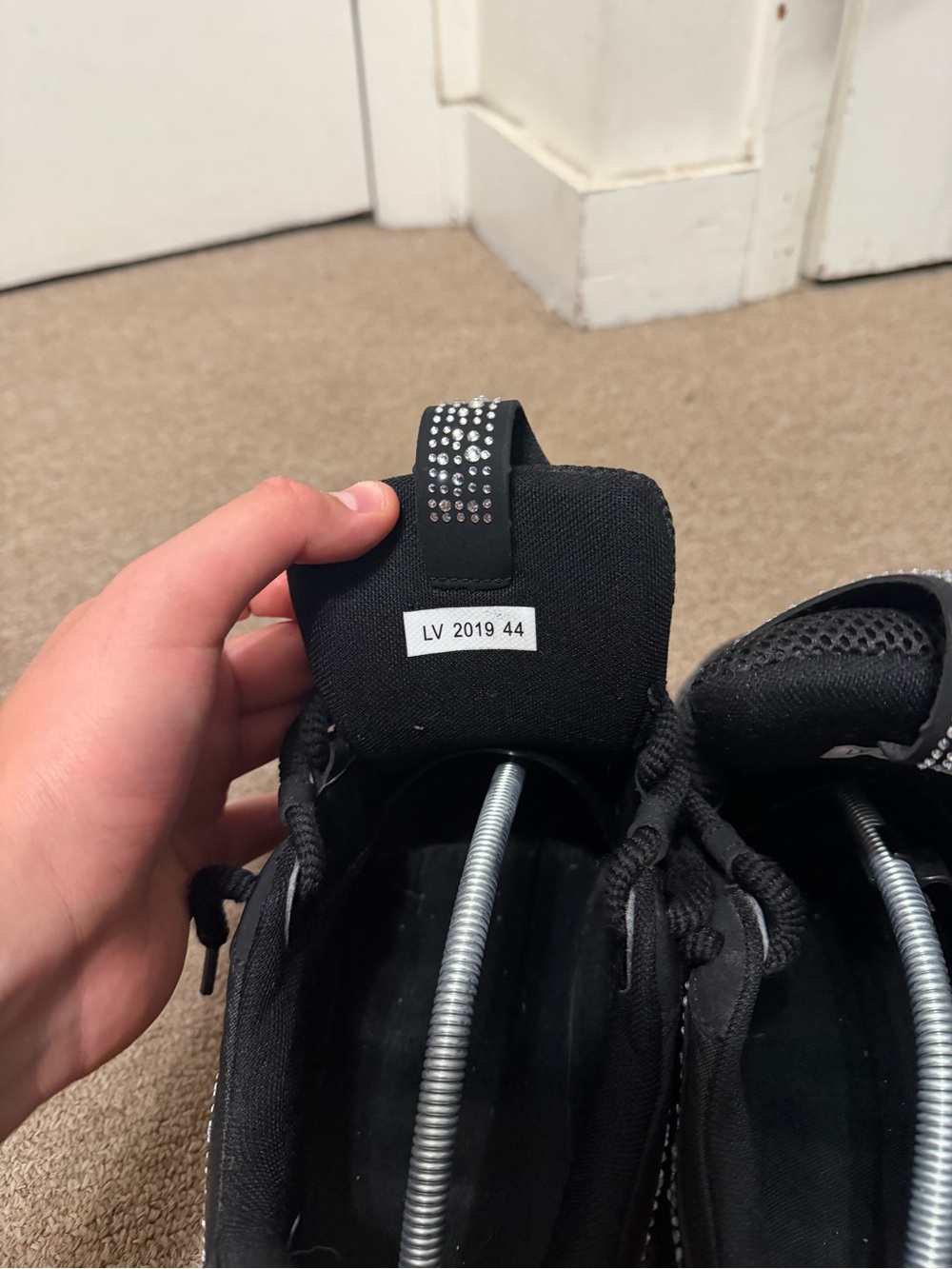 Louis Vuitton Black Sparkle Sneakers - Picture 5 of 6